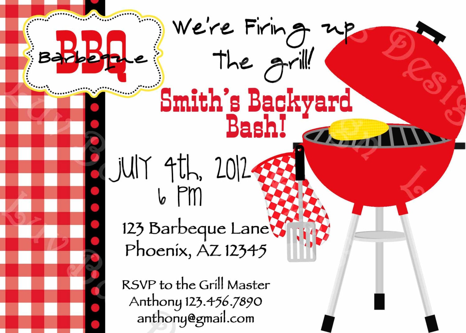 Bbq Party Invitations â Gangcraft Net